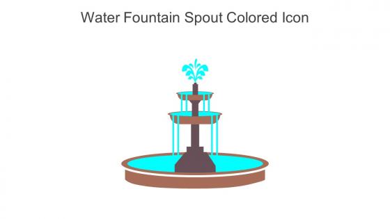 Water Fountain Spout Colored Icon In Powerpoint Pptx Png And Editable Eps Format