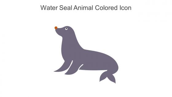Water Seal Animal Colored Icon In Powerpoint Pptx Png And Editable Eps Format