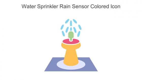 Water Sprinkler Rain Sensor Colored Icon In Powerpoint Pptx Png And Editable Eps Format