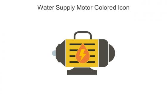 Water Supply Motor Colored Icon In Powerpoint Pptx Png And Editable Eps Format