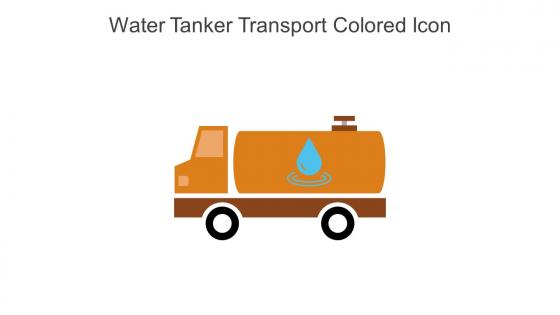 Water Tanker Transport Colored Icon In Powerpoint Pptx Png And Editable Eps Format