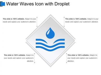 Water waves icon with droplet