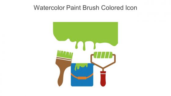 Watercolor Paint Brush Colored Icon In Powerpoint Pptx Png And Editable Eps Format