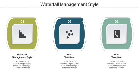 Waterfall management style ppt powerpoint presentation styles summary cpb