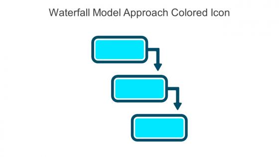 Waterfall Model Approach Colored Icon In Powerpoint Pptx Png And Editable Eps Format