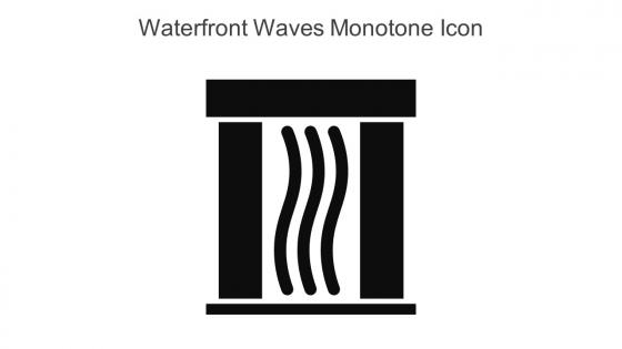 Waterfront Waves Monotone Icon In Powerpoint Pptx Png And Editable Eps Format