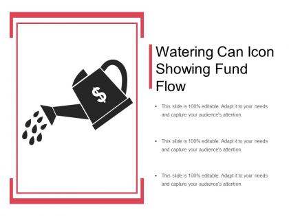 Watering can icon showing fund flow