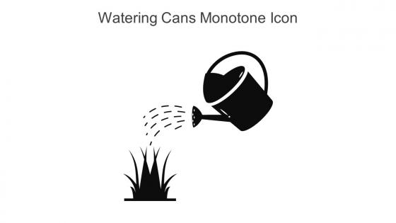 Watering Cans Monotone Icon In Powerpoint Pptx Png And Editable Eps Format
