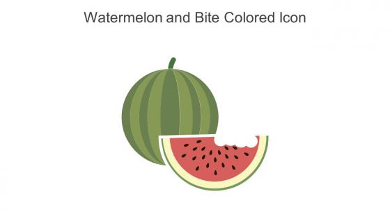 Watermelon And Bite Colored Icon In Powerpoint Pptx Png And Editable Eps Format