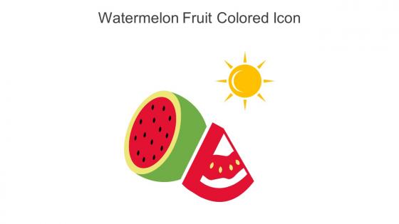 Watermelon Fruit Colored Icon In Powerpoint Pptx Png And Editable Eps Format