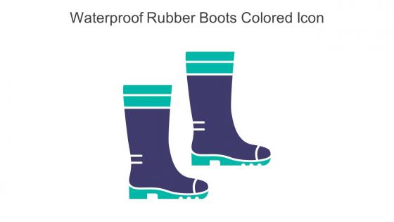 Waterproof Rubber Boots Colored Icon In Powerpoint Pptx Png And Editable Eps Format