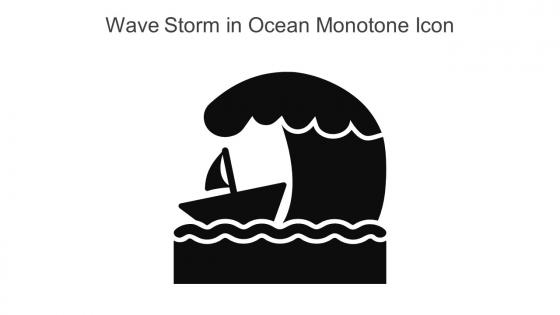 Wave Storm In Ocean Monotone Icon In Powerpoint Pptx Png And Editable Eps Format