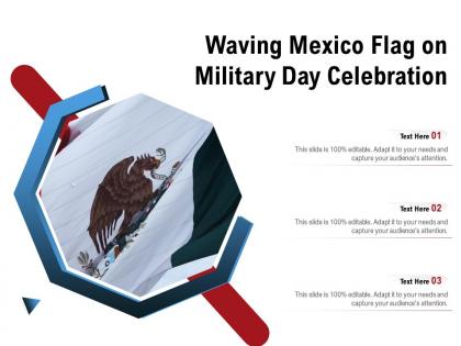 Waving mexico flag on military day celebration