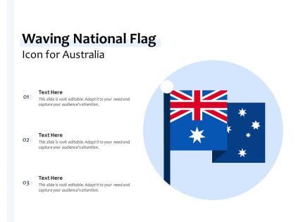 Waving national flag icon for australia