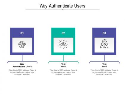 Way authenticate users ppt powerpoint presentation gallery graphics template cpb