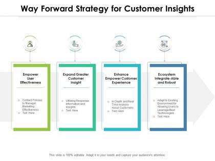 Way forward strategy for customer insights