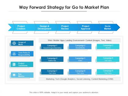 Way forward strategy for go to market plan