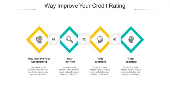 Way improve your credit rating ppt powerpoint presentation outline inspiration cpb