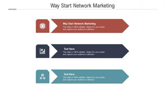 Way start network marketing ppt powerpoint presentation gallery graphics example cpb