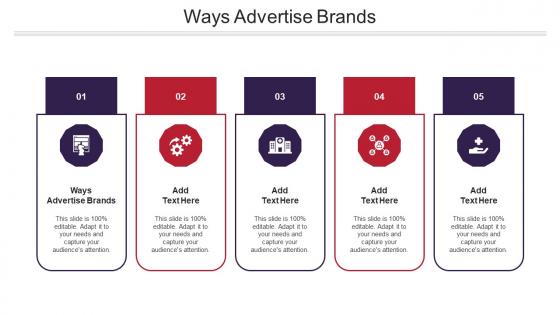 Ways Advertise Brands Ppt Powerpoint Presentation Outline Summary Cpb