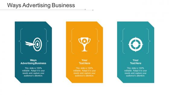 Ways Advertising Business Ppt Powerpoint Presentation Infographic Template Show Cpb