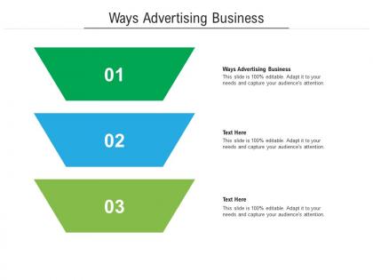 Ways advertising business ppt powerpoint presentation visual aids model cpb