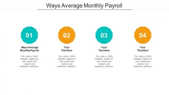 Ways average monthly payroll ppt powerpoint presentation styles ideas cpb