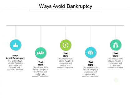 Ways avoid bankruptcy ppt powerpoint presentation infographic template slide portrait cpb