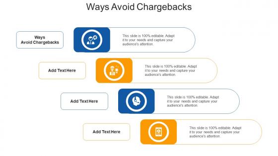 Ways Avoid Chargebacks Ppt Powerpoint Presentation Styles Background Designs Cpb