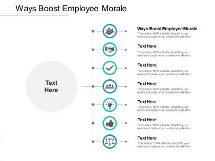 Ways boost employee morale ppt powerpoint presentation slides outline cpb