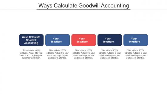 Ways calculate goodwill accounting ppt powerpoint presentation ideas summary cpb