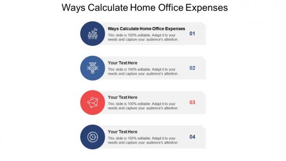 Ways calculate home office expenses ppt powerpoint presentation icon cpb