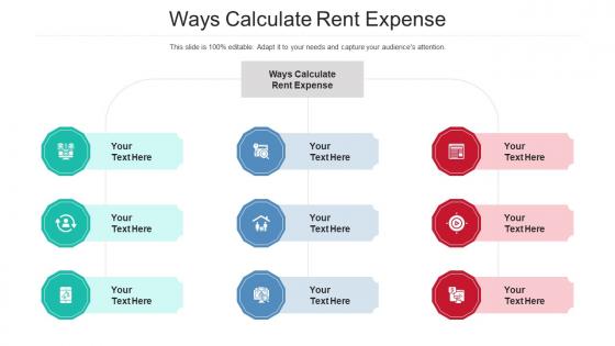 Ways Calculate Rent Expense Ppt Powerpoint Presentation Slides Infographics Cpb