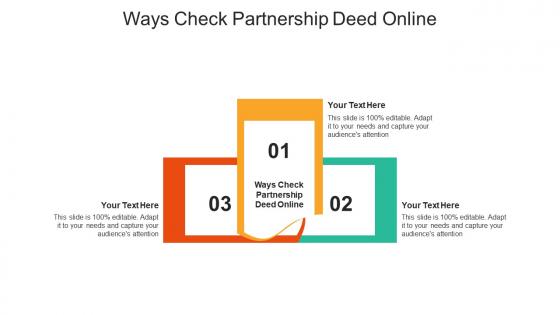 Ways check partnership deed online ppt powerpoint presentation model graphics cpb