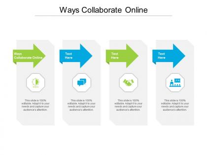 Ways collaborate online ppt powerpoint presentation summary inspiration cpb