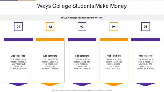 Ways College Students Make Money In Powerpoint And Google Slides Cpb