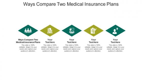 Ways compare two medical insurance plans ppt powerpoint presentation infographic cpb