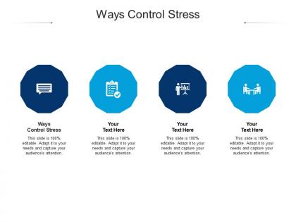 Ways control stress ppt powerpoint presentation ideas show cpb