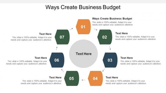 Ways create business budget ppt powerpoint presentation infographics vector cpb