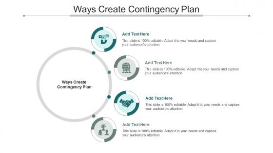 Ways Create Contingency Plan Ppt Powerpoint Presentation Icon Portfolio Cpb