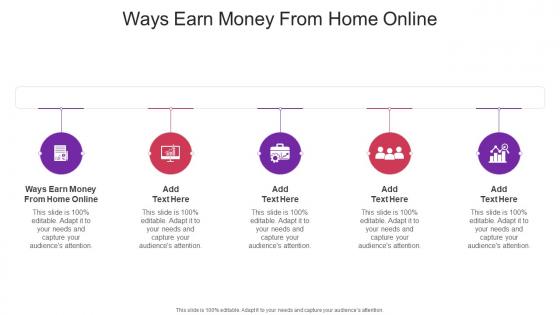 Ways Earn Money From Home Online In Powerpoint And Google Slides Cpb