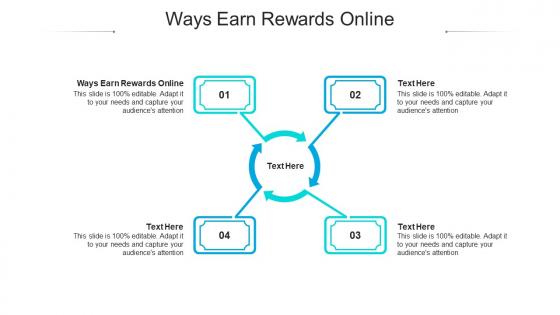 Ways earn rewards online ppt powerpoint presentation infographics inspiration cpb