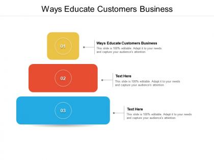 Ways educate customers business ppt powerpoint presentation slides display cpb