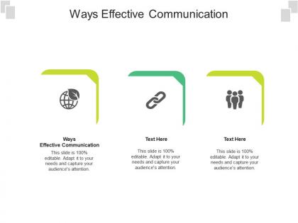 Ways effective communication ppt powerpoint presentation layouts format ideas cpb