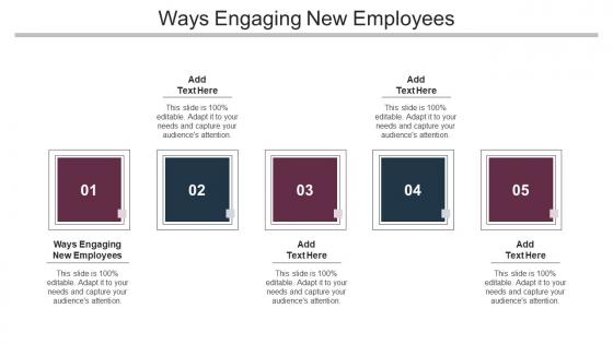 Ways Engaging New Employees In Powerpoint And Google Slides Cpb