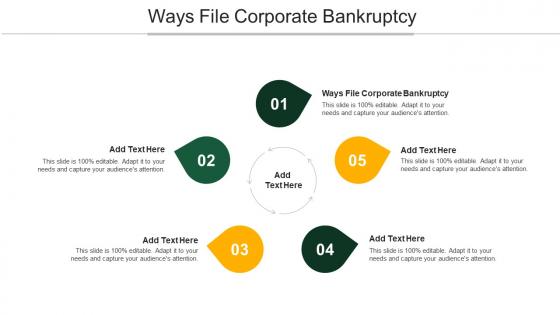 Ways File Corporate Bankruptcy Ppt Powerpoint Presentation Inspiration Graphics Cpb