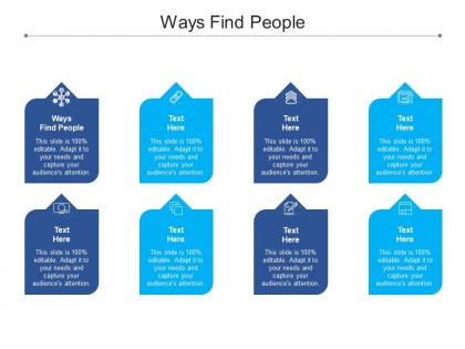 Ways find people ppt powerpoint presentation pictures mockup cpb