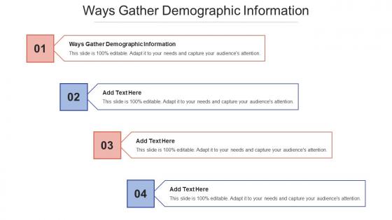 Ways Gather Demographic Information Ppt Powerpoint Presentation Styles Cpb