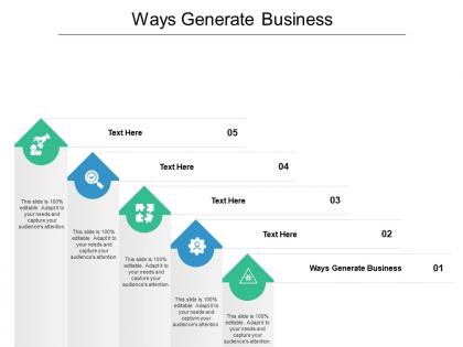 Ways generate business ppt powerpoint presentation file gridlines cpb