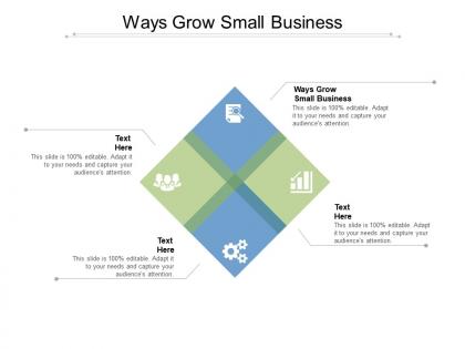 Ways grow small business ppt powerpoint presentation inspiration graphics design cpb